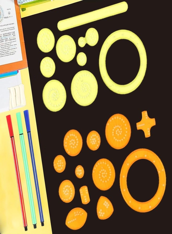 squishy 27Pcs Spirograph Set for Kids, Magic Kit, Creative Drawing Toy for Kids, Ideal Birthday Return Gift for Boys and Girls - Image 3